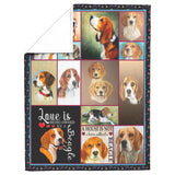 Beagle Blanket, Love Is Being Owned By A Beagle Fleece, Sherpa Blanket