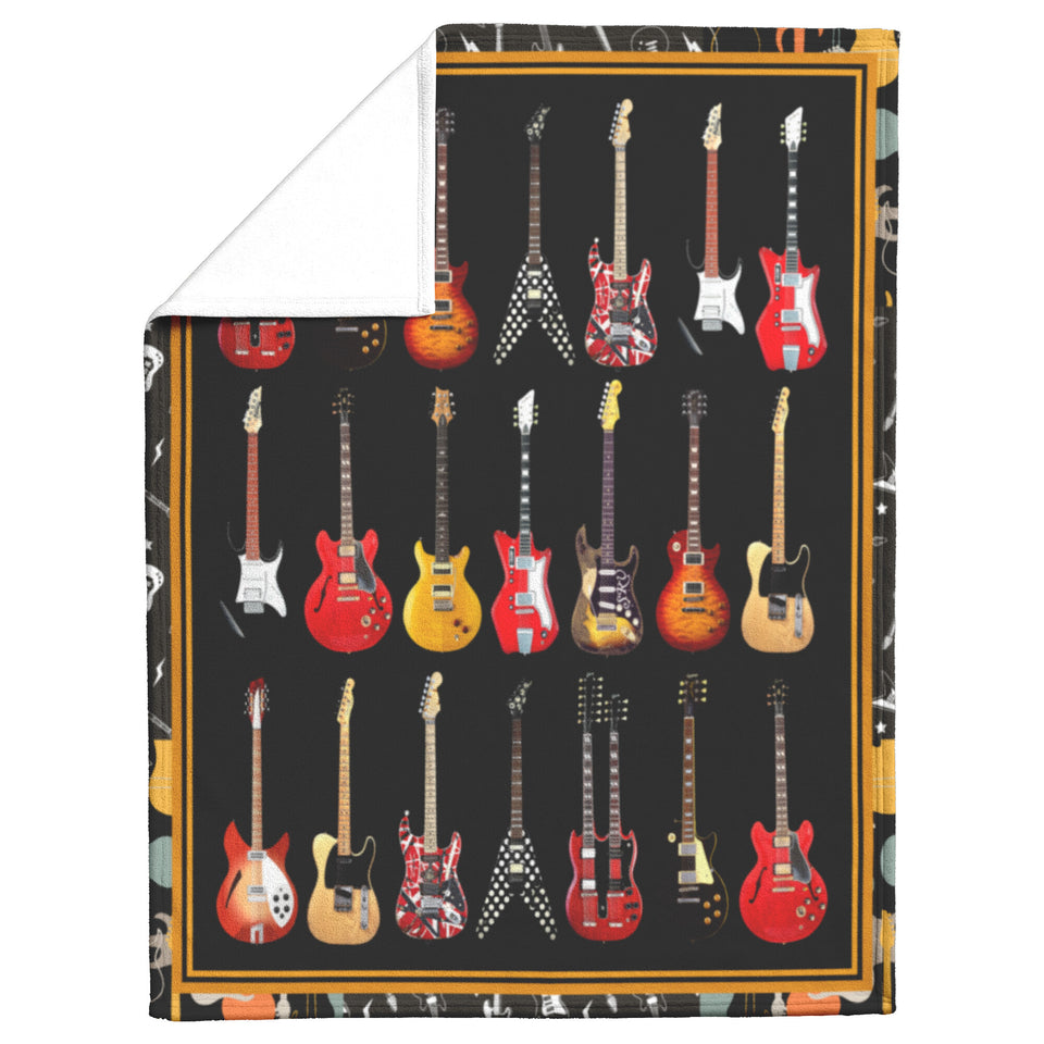Beatles Guitar Blanket  Quilt lam lai