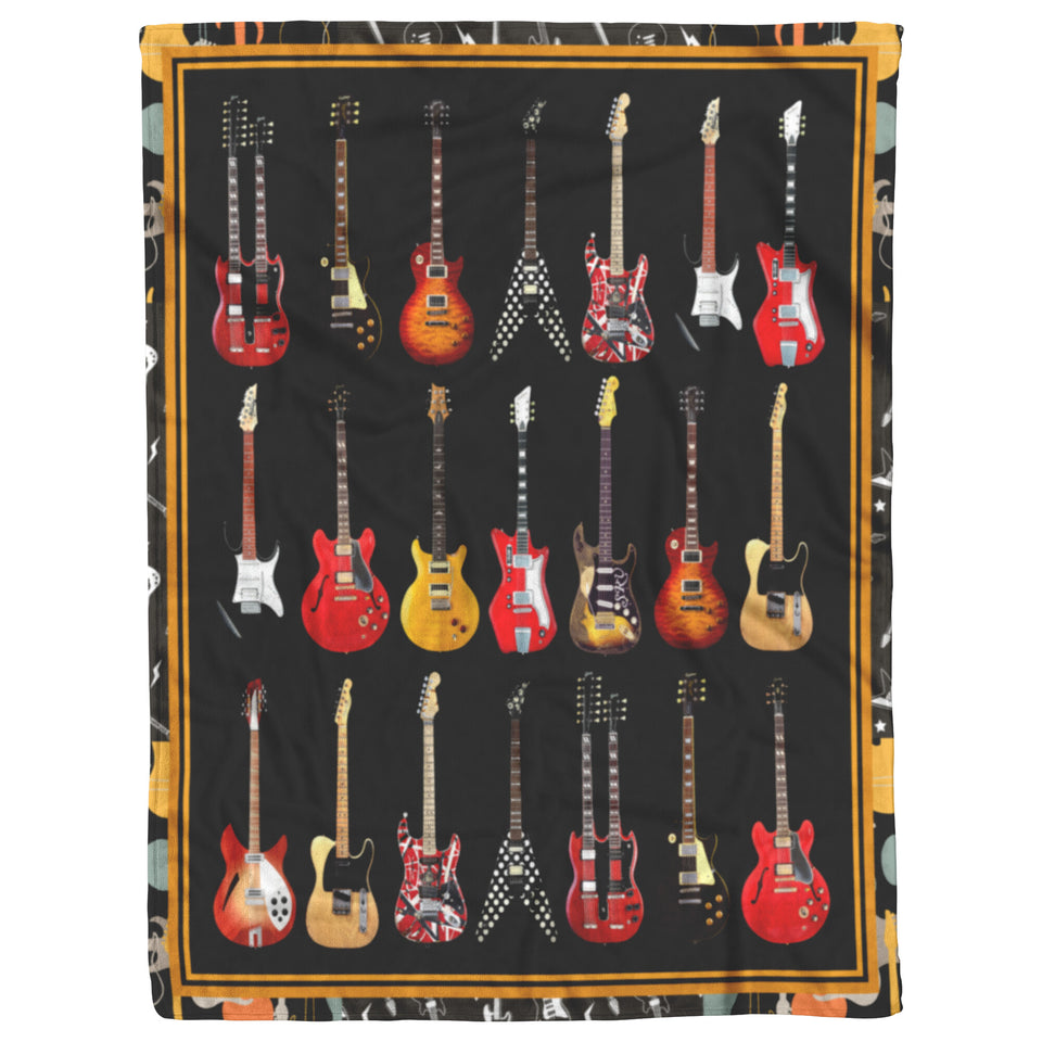 Beatles Guitar Blanket  Quilt lam lai