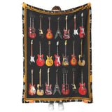 Beatles Guitar Blanket  Quilt lam lai