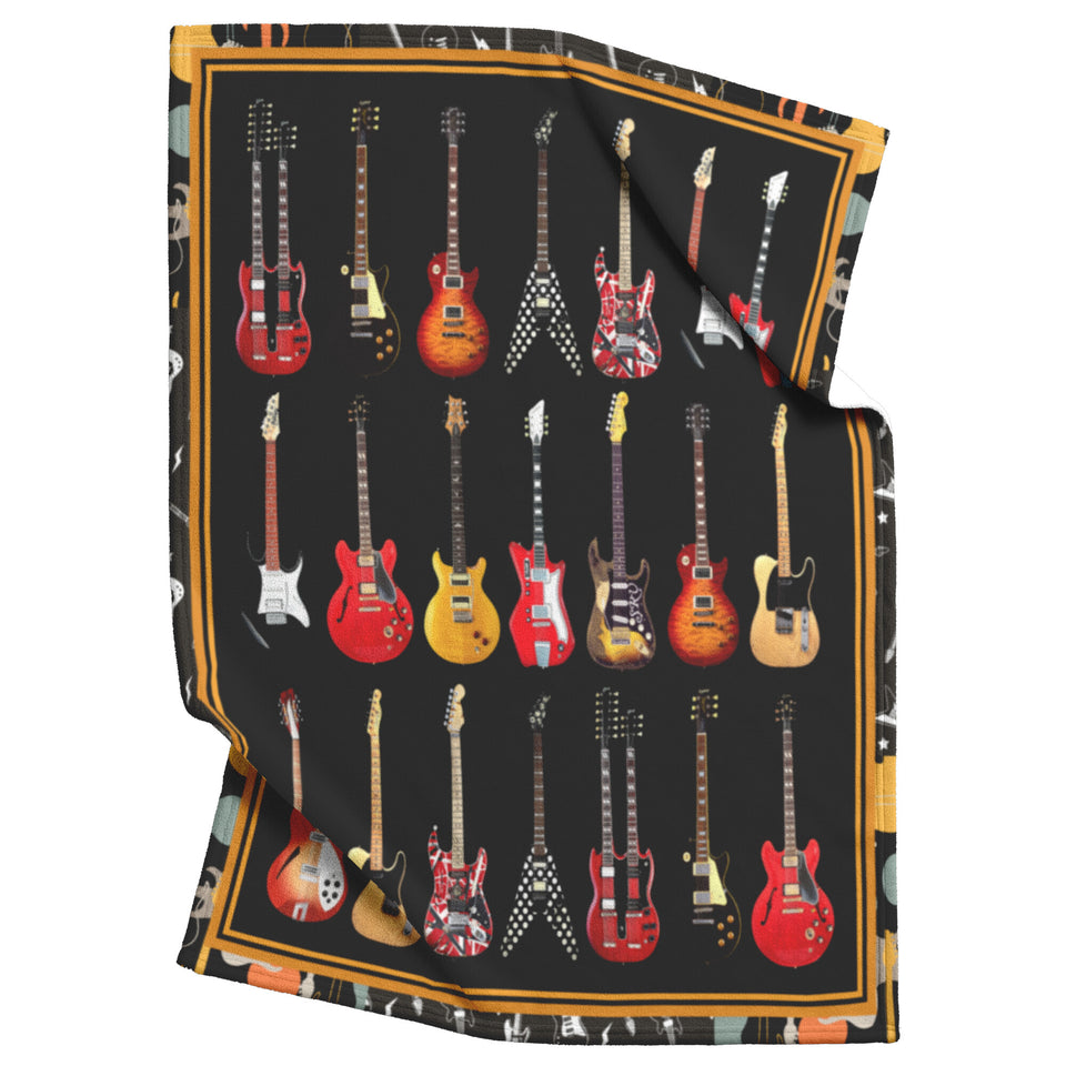 Beatles Guitar Blanket  Quilt lam lai