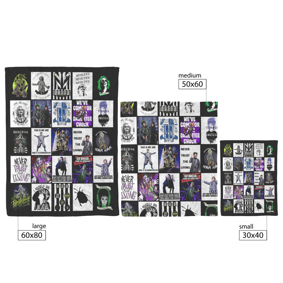 Beetlejuice 1988 Movie Fleece, Sherpa Blanket a copy