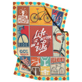 Bicycle Blanket, Life is better on a bike Fleece copy
