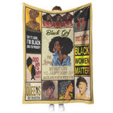 Black Girl Blanket - African American Woman Painting Fleece copy