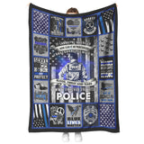 Blue Lives Matter Blanket American Thin Blue Line Police Fleece, copy