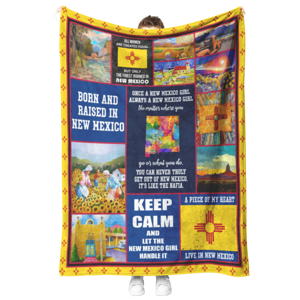 Born and Raised in New Mexico Blanket copy