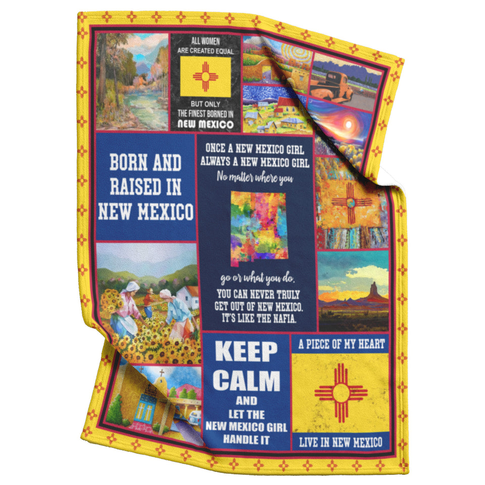 Born and Raised in New Mexico Blanket copy