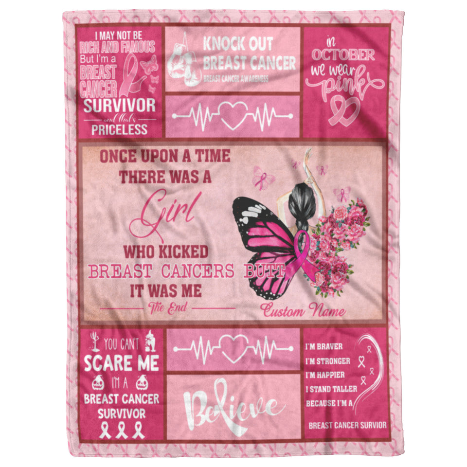 Breast Cancer Awareness Blanket, Breast Cancer Survivor Gifts copy