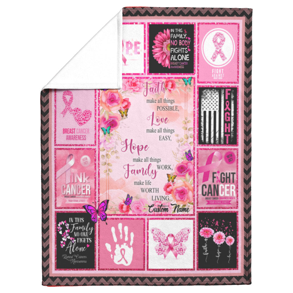 Breast Cancer Awareness Blanket