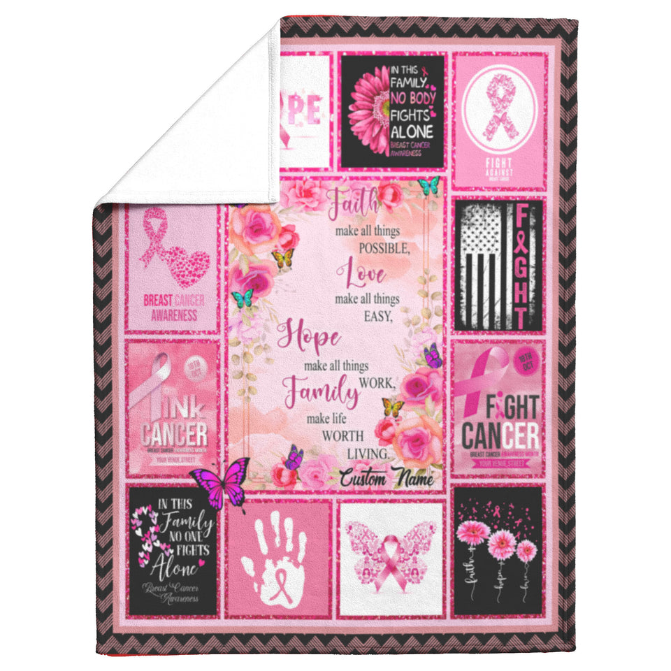 Breast Cancer Awareness Blanket