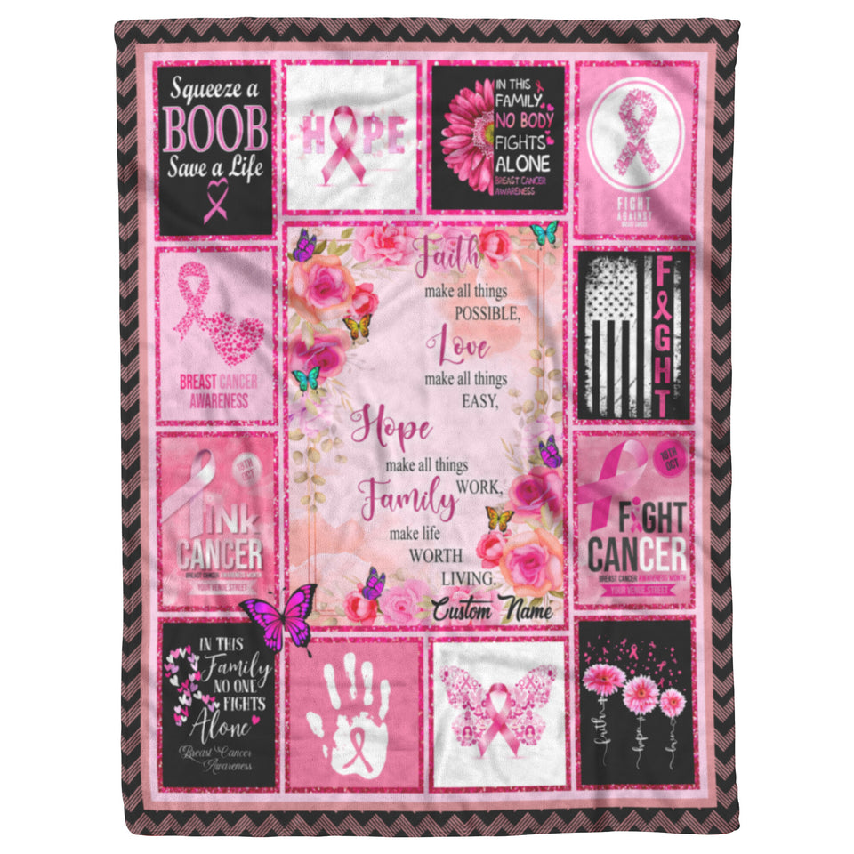 Breast Cancer Awareness Blanket