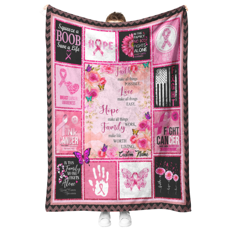 Breast Cancer Awareness Blanket