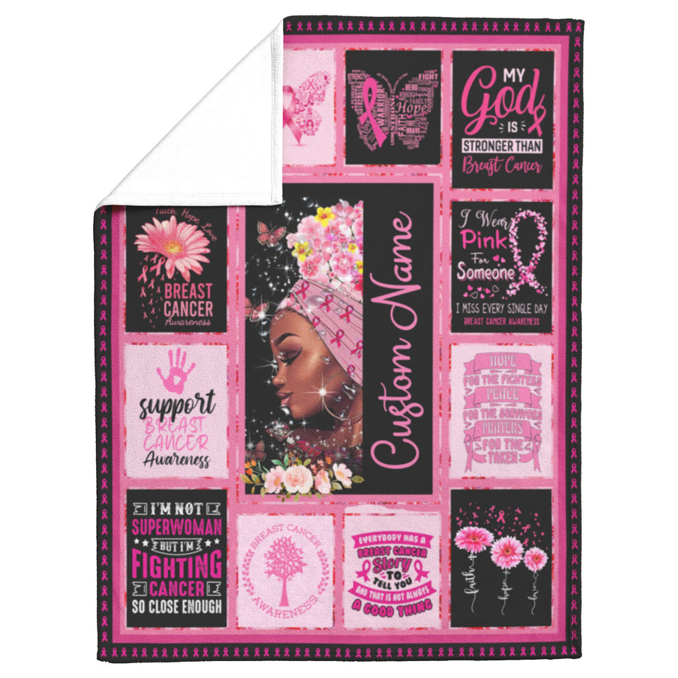 Breast Cancer Awareness Hopes Throw Blanket1