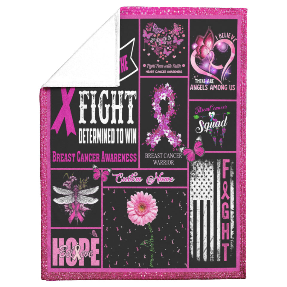 Breast Cancer Awareness Pink Ribbon Patchwork