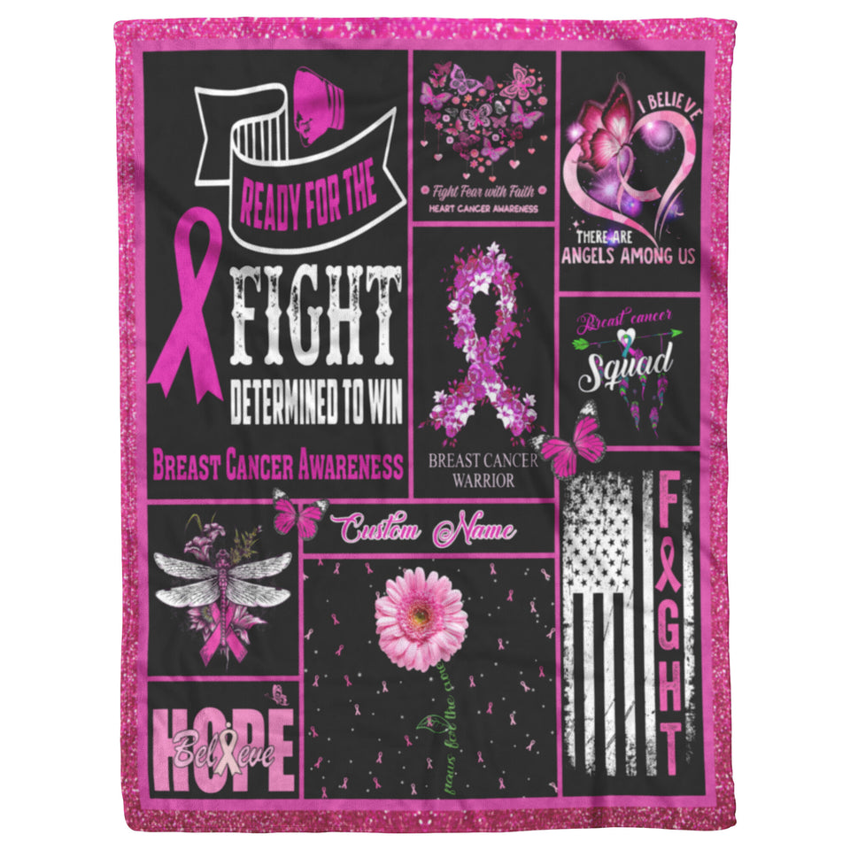 Breast Cancer Awareness Pink Ribbon Patchwork