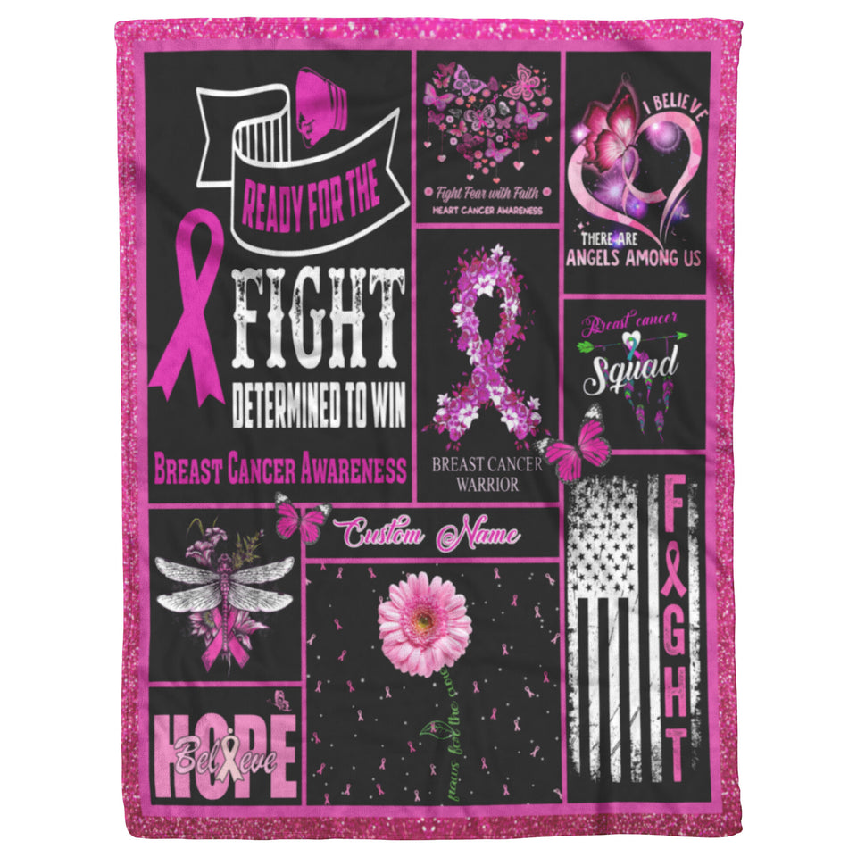 Breast Cancer Awareness Pink Ribbon Patchwork