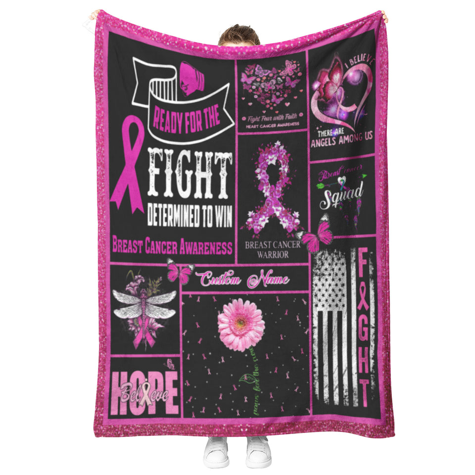 Breast Cancer Awareness Pink Ribbon Patchwork