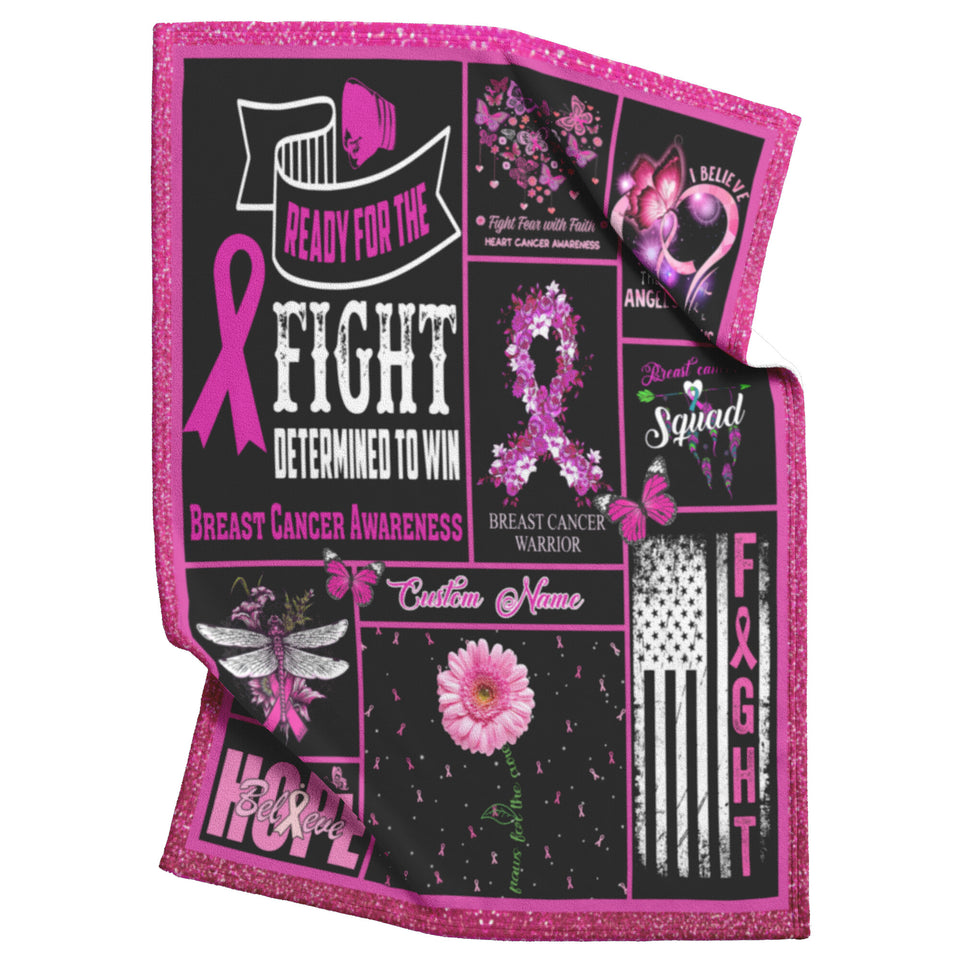 Breast Cancer Awareness Pink Ribbon Patchwork
