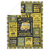 Bus Driver Appreciation Gifts Blanket - School Bus Driver Gifts Throw Blanket copy