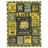 Bus Driver Appreciation Gifts Blanket - School Bus Driver Gifts Throw Blanket copy