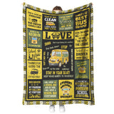 Bus Driver Appreciation Gifts Blanket - School Bus Driver Gifts Throw Blanket copy