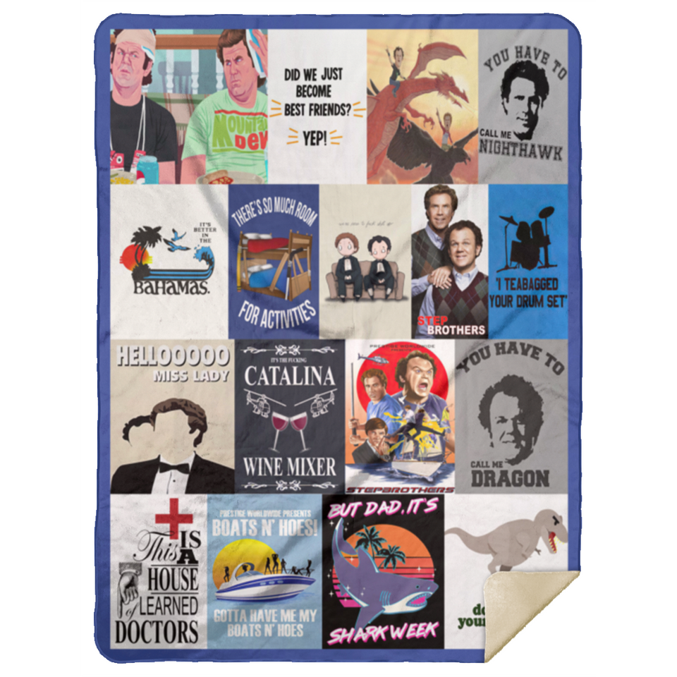 Step Brothers Blanket Step Brothers Quilt Fleece Sherpa Throw Blanket MSHL Premium Mink Sherpa Blanket 60x80