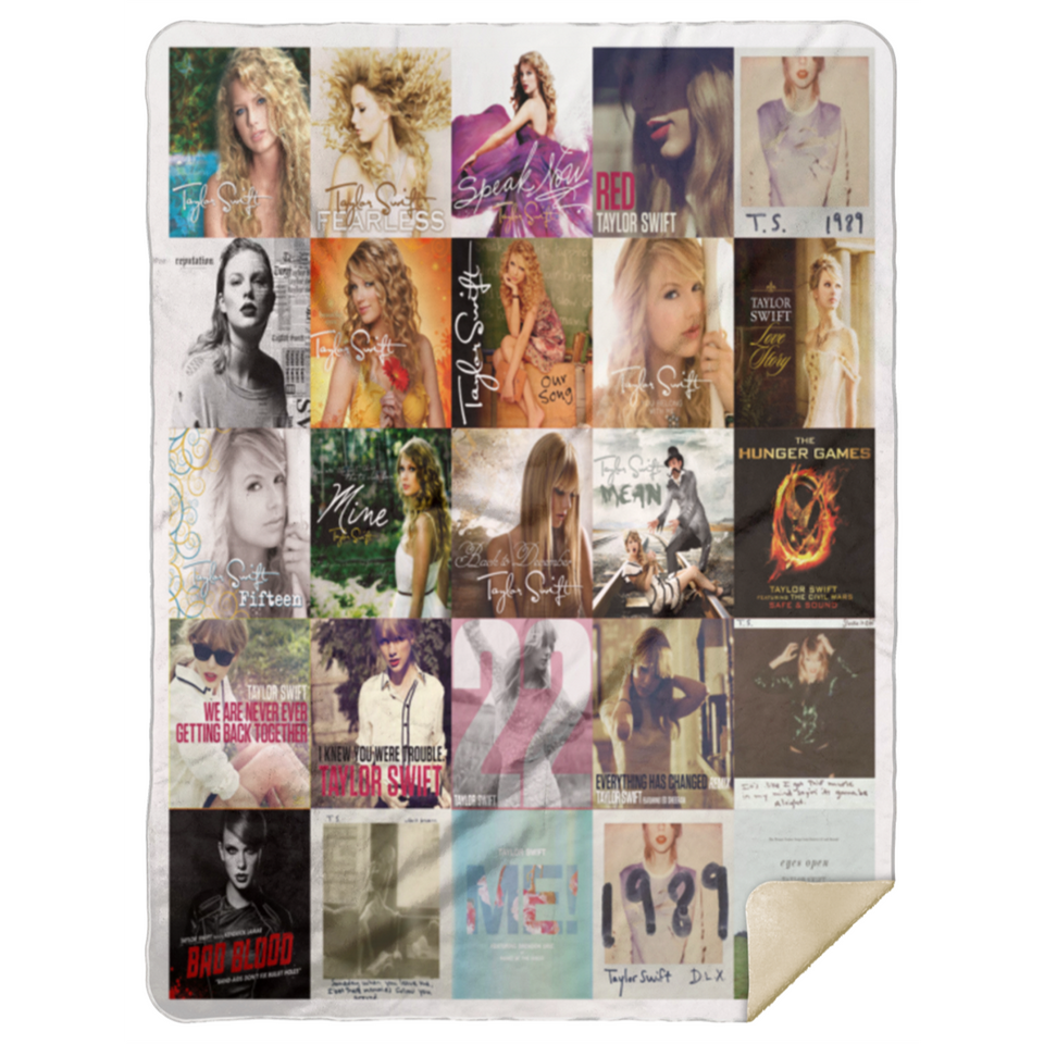 Taylor Swift Quilt Blanket Fleece Sherpa Throw Blanket Quilt Blanket - MSHL Premium Mink Sherpa Blanket 60x80