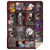 You Are My Happy Ending BT Nightmare Before Christmas Blanket Quilt MSHL Premium Mink Sherpa Blanket 60x80