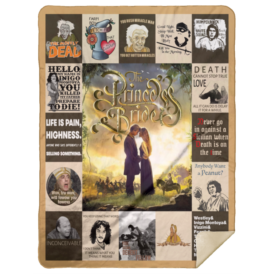 The Princess Bride Blanket The Princess Bride Movies Quilt Fleece Sherpa Blanket - MSHL Premium Mink Sherpa Blanket 60x80