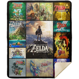 The Legend of Zelda Blanket Link - Zelda Quilt Fleece Sherpa Throw Blanket - MSHM Premium Mink Sherpa Blanket 50x60