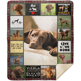 Vizsla Love Each Day Blanket, Vizsla Love Each Day Quilt, Fleece Sherpa Blanket MSHM Premium Mink Sherpa Blanket 50x60