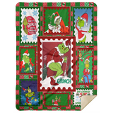 The Grinch Christmas Blanket, The Grinch Fleece, Sherpa Blanket MSHL Premium Mink Sherpa Blanket 60x80