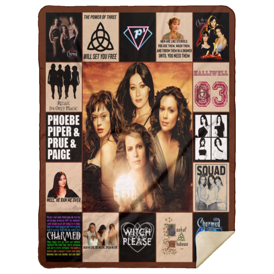 Charmed Blanket, TV series Fleece, Sherpa Blanket, Three Witch Sisters-Halliwell MSHL Premium Mink Sherpa Blanket 60x80