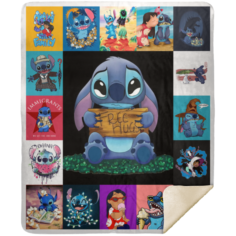 Lilo and Stitch Blanket, Lilo and Stitch Fleece, Sherpa Blanket Soft and Warm MSHM Premium Mink Sherpa Blanket 50x60