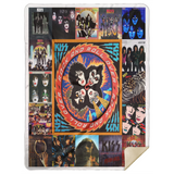 Kiss Blanket Kiss Rock Band Quilt Fleece Sherpa Throw Blanket Kiss For Fans - MSHL Premium Mink Sherpa Blanket 60x80