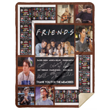 Friends Blanket, Friends Tv Show Signature Actors Thank You for The Memories Best Gift Christmas Blanket - Fleece Sherpa Blanket - Version 4 - MSHL Premium Mink Sherpa Blanket 60x80