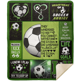 SOCCER Blanket, Soccer - They Whisper Fleece, Sherpa Blanket, Soccer Gift Ideas MSHM Premium Mink Sherpa Blanket 50x60