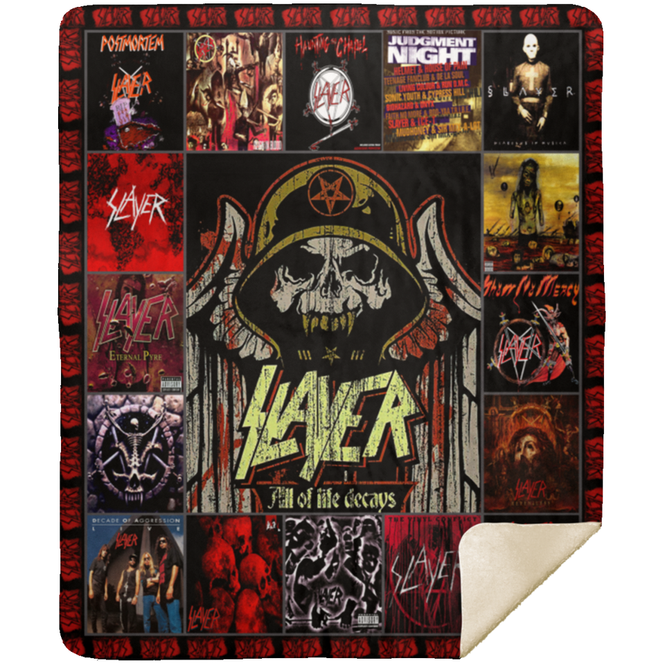 Slayer Albums Blanket Fleece Sherpa Throw Quilt Blanket for Bedroom Living Room MSHM Premium Mink Sherpa Blanket 50x60