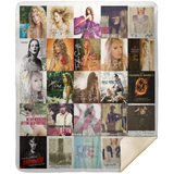Taylor Swift Blanket, Taylor Swift Quilt, Fleece Sherpa Throw Blankets Quilts MSHM Premium Mink Sherpa Blanket 50x60