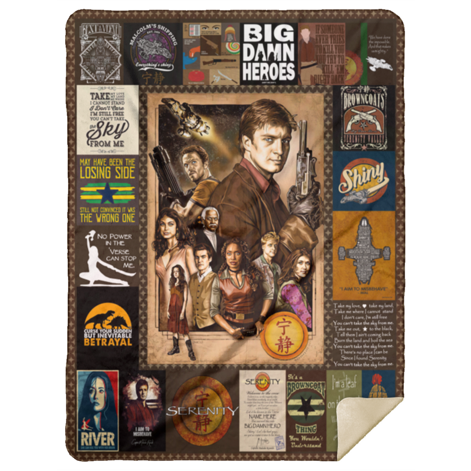 Firefly Blanket Firefly Tribute Quilt Fleece Sherpa Throw Blanket MSHL Premium Mink Sherpa Blanket 60x80