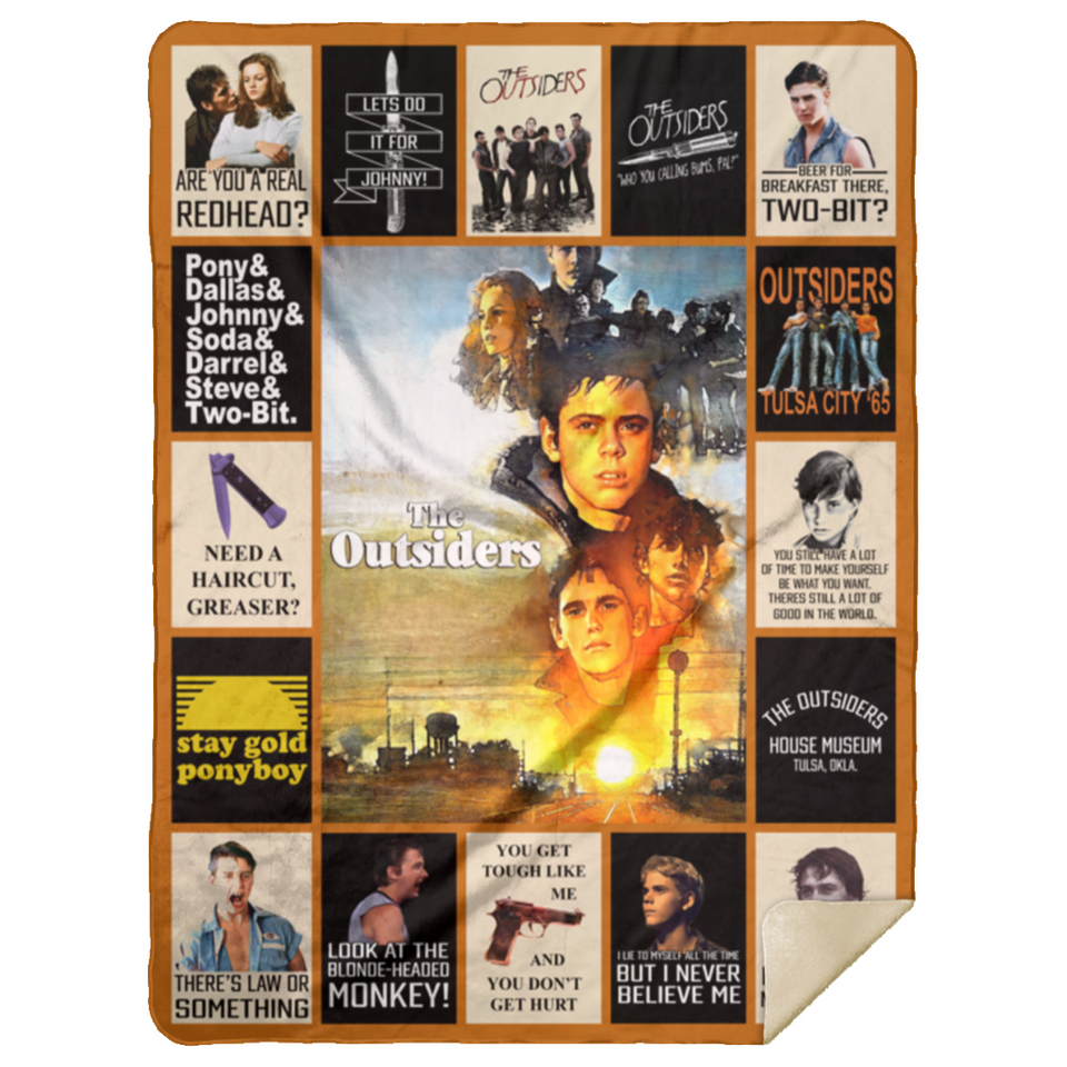 Movies Blanket, 80s Movie Blanket, Teenage Blanket, Anniversary - The Outsiders Blanket, The Outsiders Movie Fleece, Sherpa Blanket - MSHL Premium Mink Sherpa Blanket 60x80