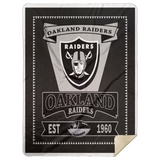 Oakland Raiders Blanket Fleece Sherpa Throw Blanket Quilt Blanket MSHL Premium Mink Sherpa Blanket 60x80