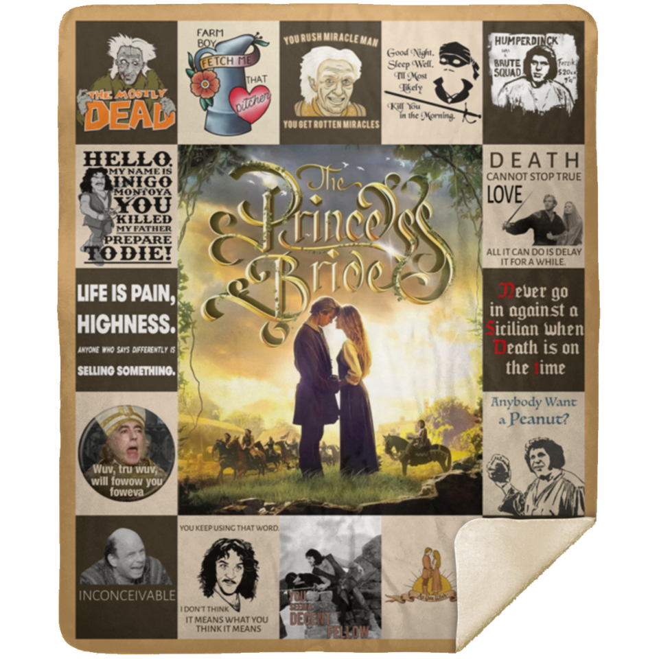 The Princess Bride Blanket The Princess Bride Movies Fleece Sherpa Blanket - MSHM Premium Mink Sherpa Blanket 50x60