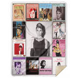 Audrey Hepburn Fleece Sherpa Blanket Quilt Supper Soft Lightweight Blanket for Bedroom Living Room Sofa MSHL Premium Mink Sherpa Blanket 60x80