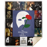 Roadway The Phantom Of The Opera Musical Blanket Quilt Fleece Sherpa Throw MSHM Premium Mink Sherpa Blanket 50x60
