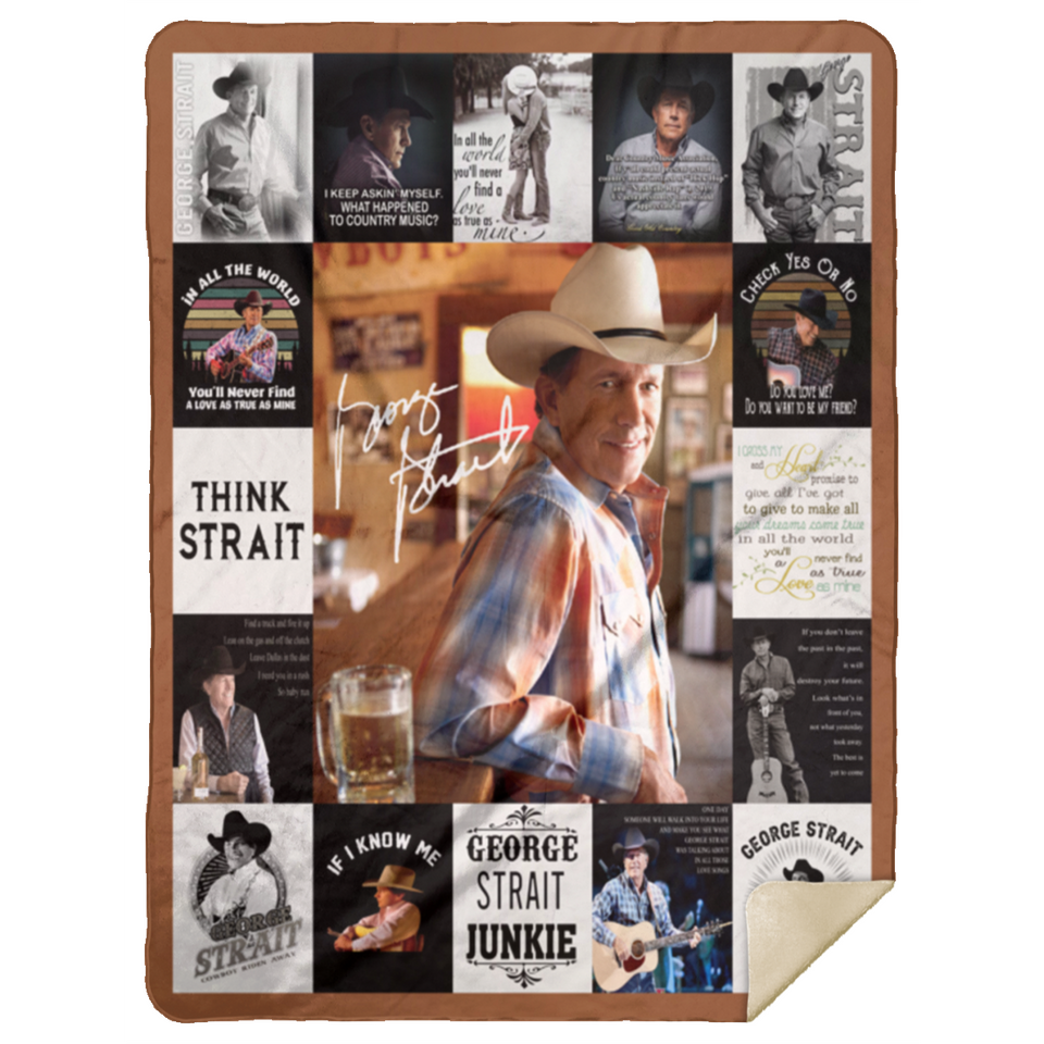 George Strait Blanket George Strait Quotes Fleece Sherpa Throw Blanket MSHL Premium Mink Sherpa Blanket 60x80