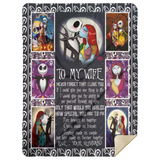 The Nightmare Before Christmas Fleece, Sherpa Blanket, To My Wife Quilt - MSHL Premium Mink Sherpa Blanket 60x80