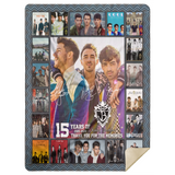 Jonas Brothers Happiness Begins Tour Quilt Fleece Sherpa Throw Blanket - MSHL Premium Mink Sherpa Blanket 60x80