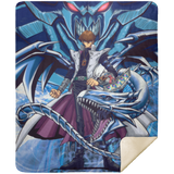 Seto Kaiba - Yu-gi-oh Blanket Blue-Eyes White Dragon Quilt Fleece Sherpa Throw MSHM Premium Mink Sherpa Blanket 50x60
