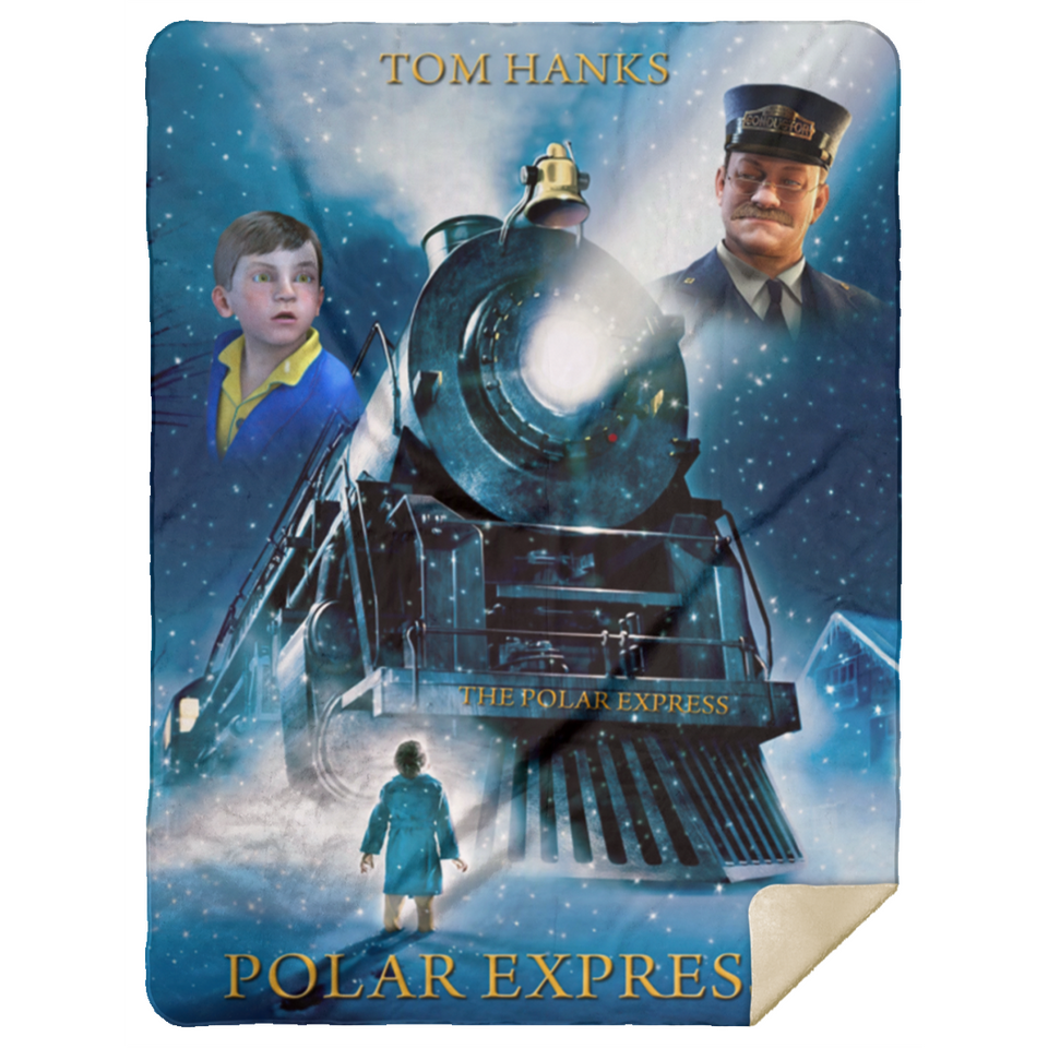 The Polar Express Christmas Blanket, Luxury All Seasons Soft Warm Fleece Blanket MSHL Premium Mink Sherpa Blanket 60x80